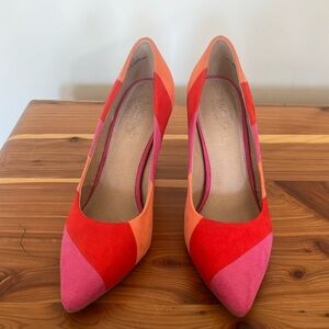 Stiletto block color heel